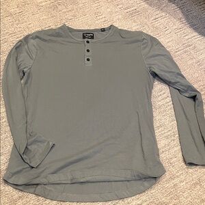 Cuts Clothing Slate Long Sleeve Henley